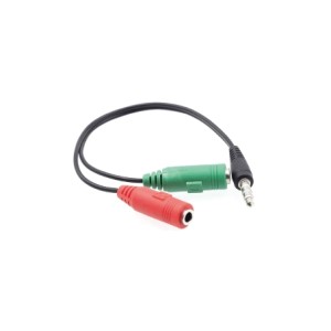 GBC 14.1560.25 - Καλώδιο 3.5mm 4PIN Aρσενικό σε 2x3.5mm Θηλυκό 3PIN Καλώδια Onetrade